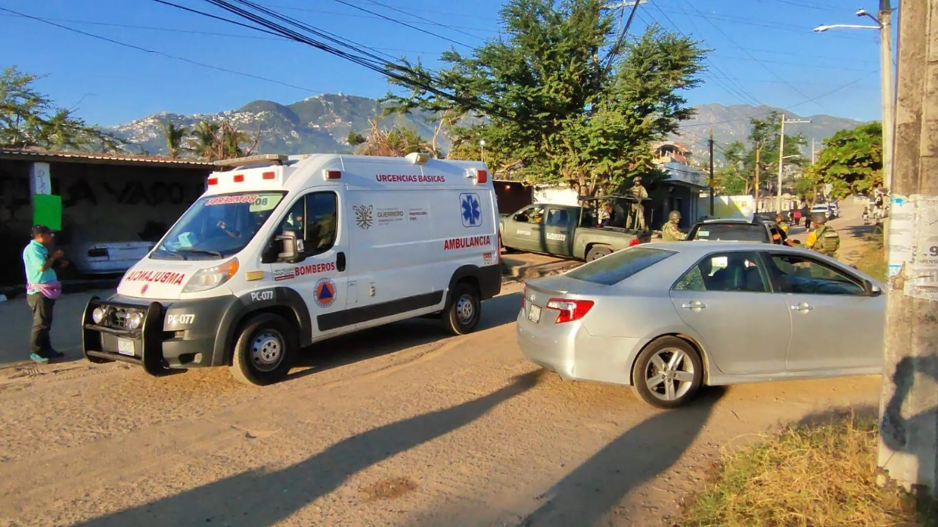 Ambulancia en el motín 